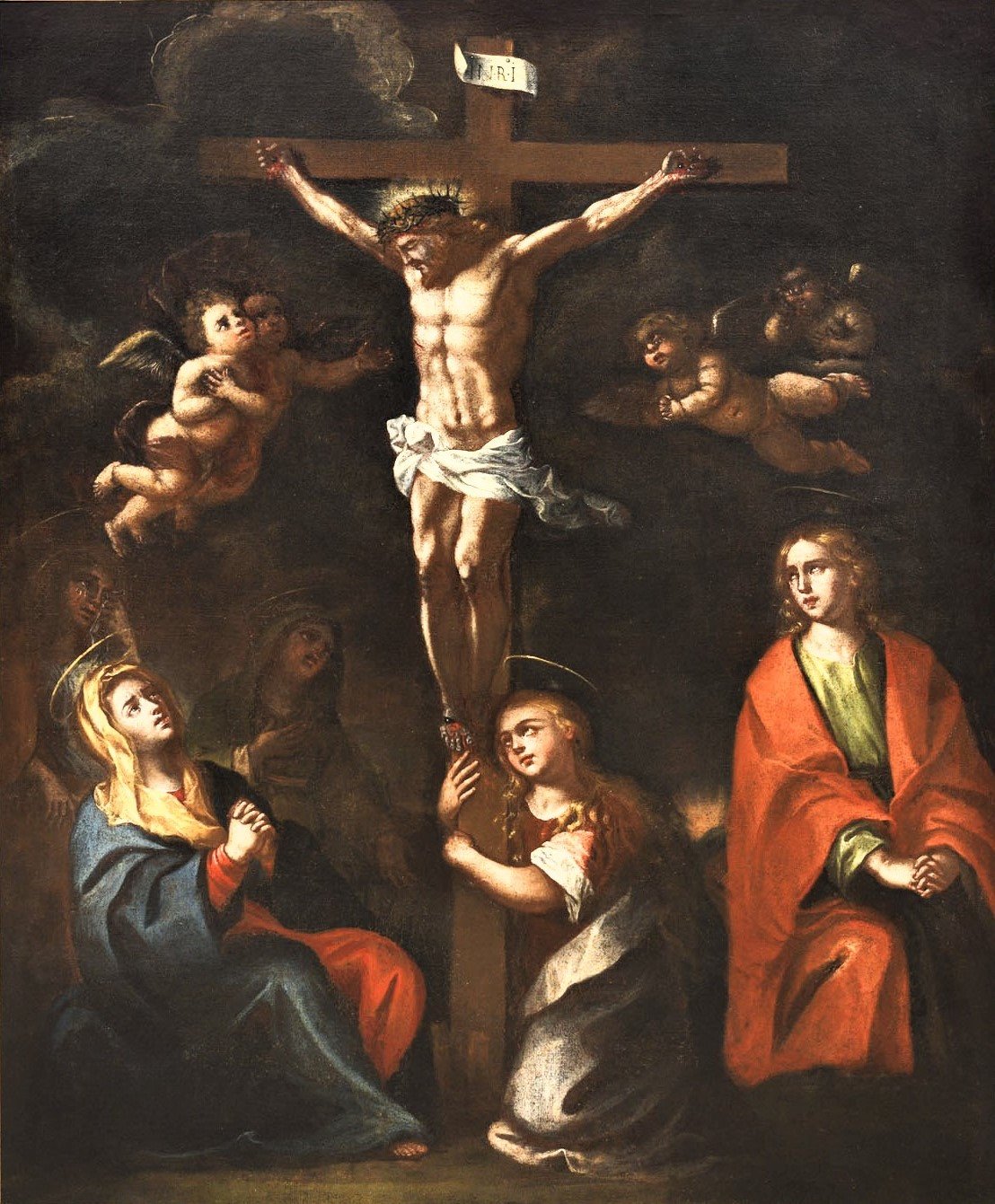"Crocifissione" con le 3 Marie,  Maddalena e S. Giovanni 